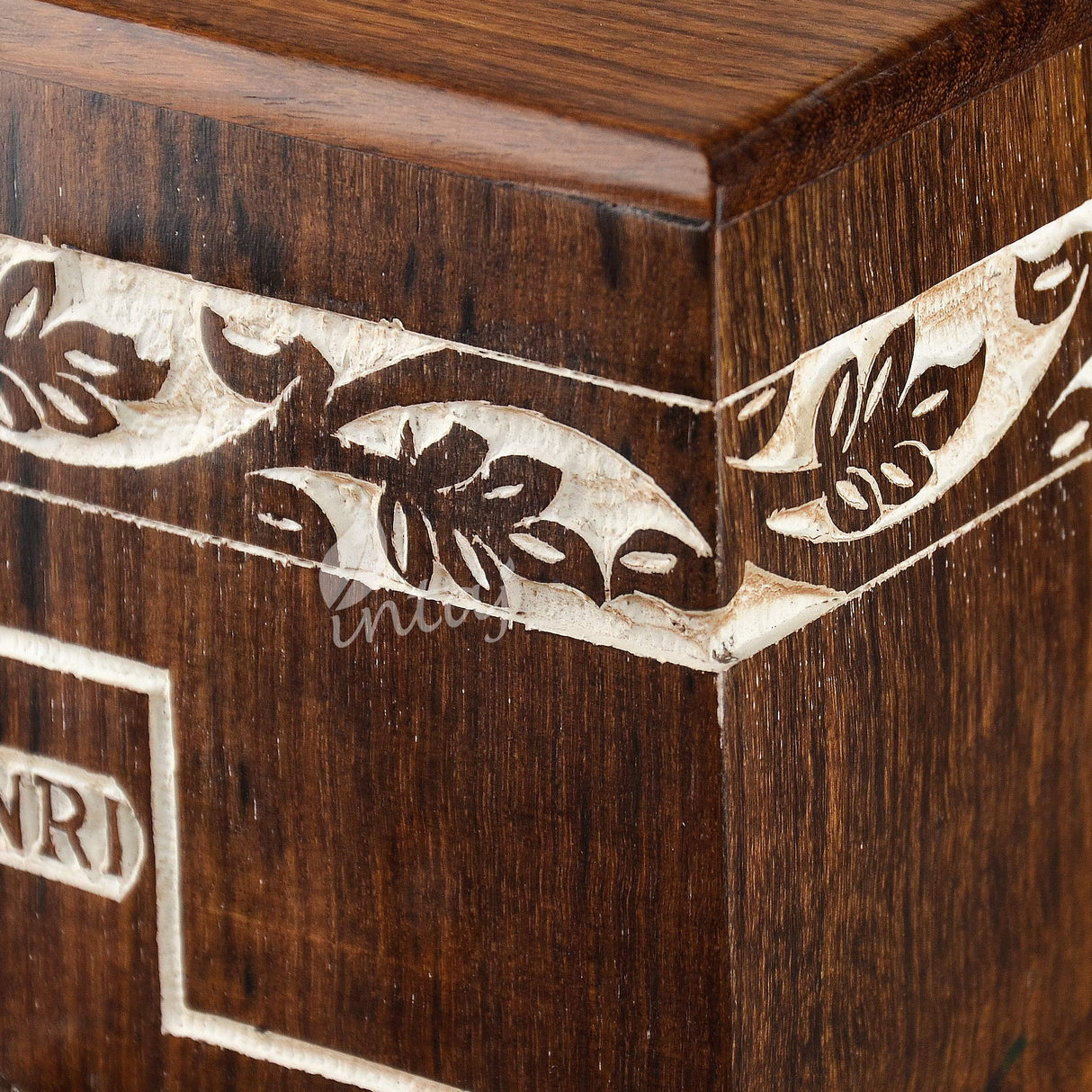 INTAJ Handmade Wooden Urn for Human Ashes - Cross Cremation Urn Premium Handcrafted - Adult Funeral Urn Handmade Human Urn for Ashes (Rosewood Cross, INTAJ