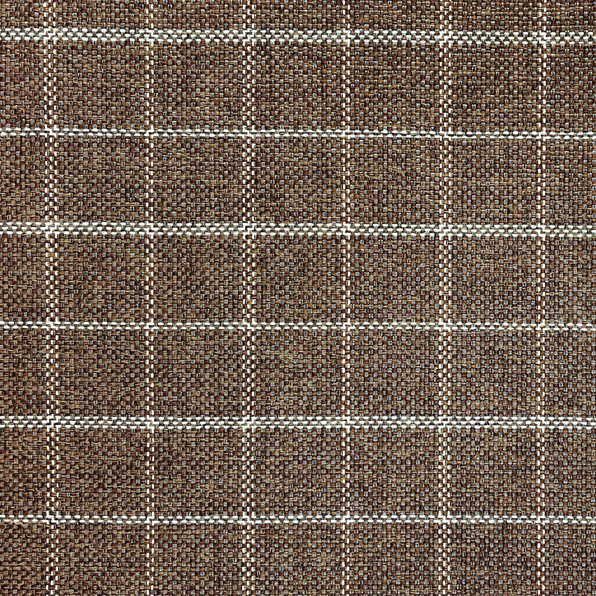 Homepop Home Decor Classic Square Storage Ottoman with Lift Off Lid | Ottoman with Storage for Living Room & Bedroom, Brown Window Pane Fabric HomePop