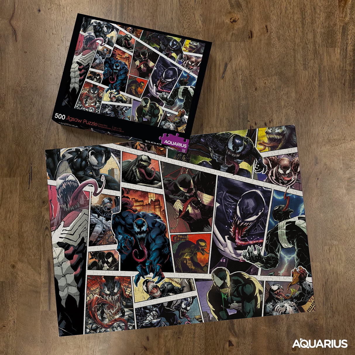 AQUARIUS Marvel Venom Puzzle (500 Piece Jigsaw Puzzle) - Glare Free - Precision Fit - Officially Licensed Marvel Merchandise & Collectibles - 14x19 Inches AQUARIUS