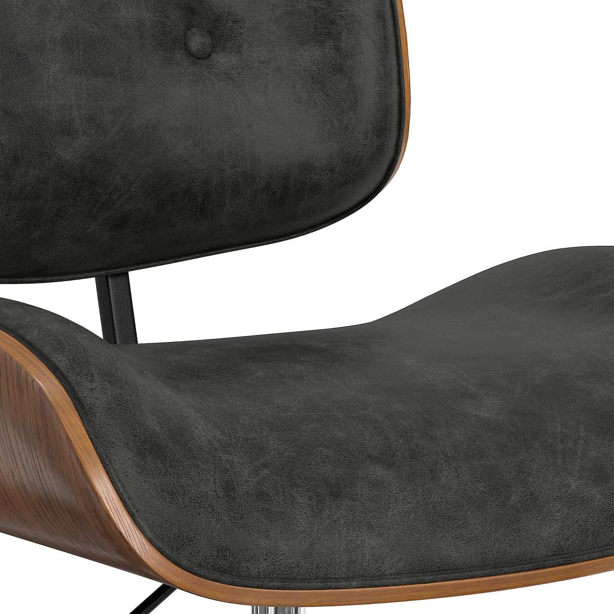 SIMPLIHOME Dax 22 Inch Wide Swivel Adjustable Executive Computer Bentwood Office Chair in Distressed Slate Grey, for The Office and Study Room SIMPLIHOME