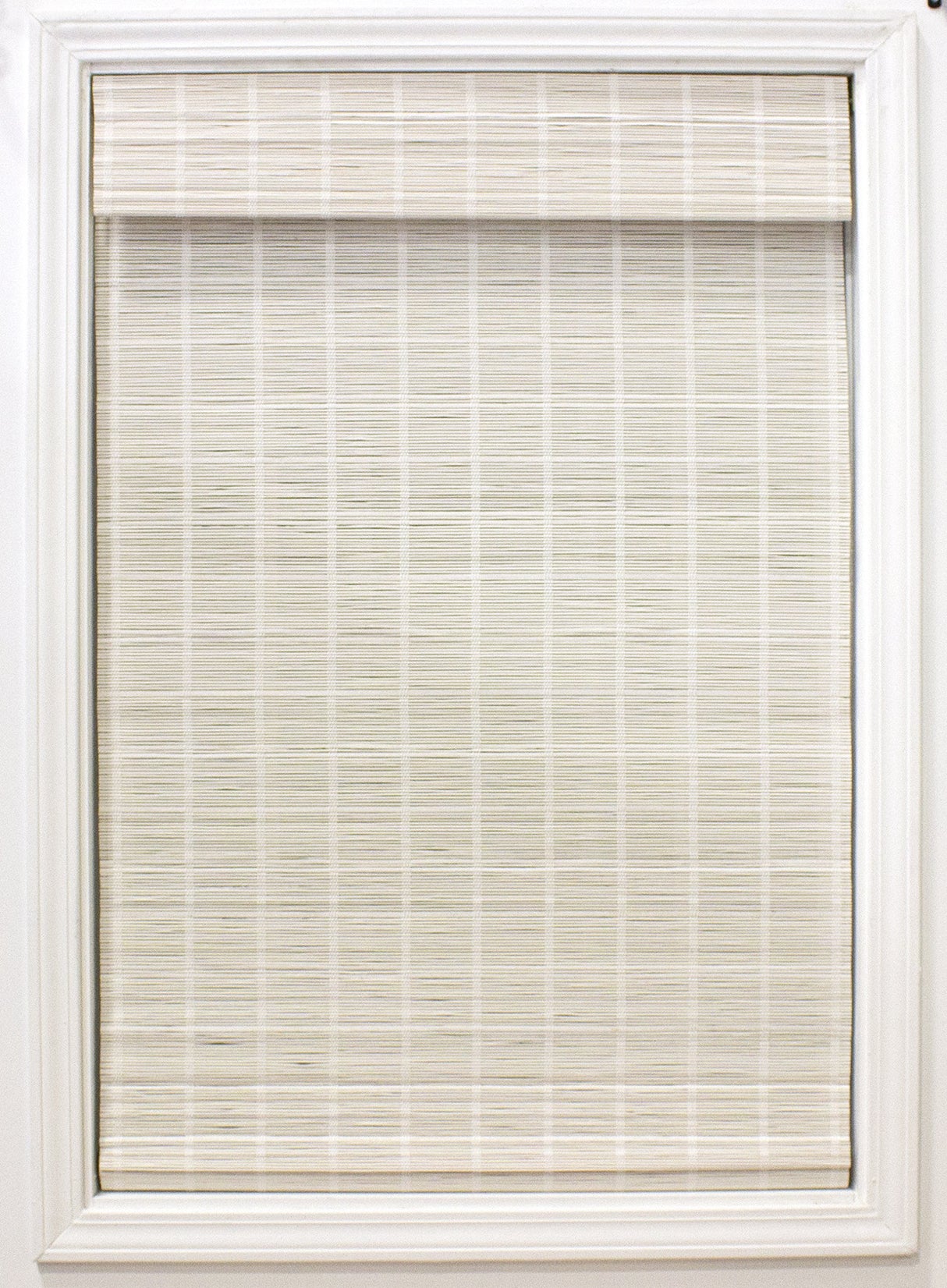 Radiance Cordless White Bamboo Roman Shade, 35" W x 64" L Radiance