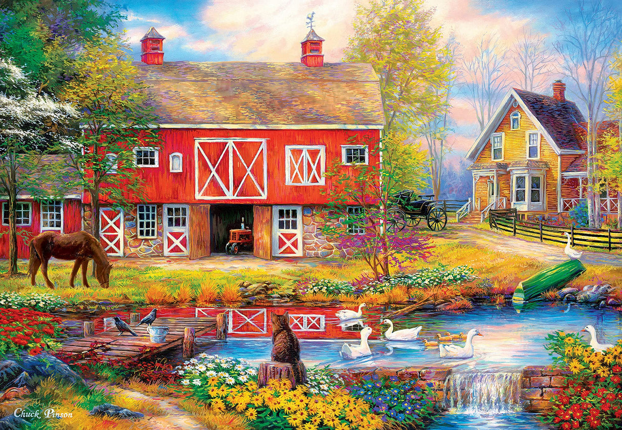 MasterPieces 2000 Piece Jigsaw Puzzle for Adults, Family, Or Youth - Reflections On Country Living - 39"x27" Masterpieces