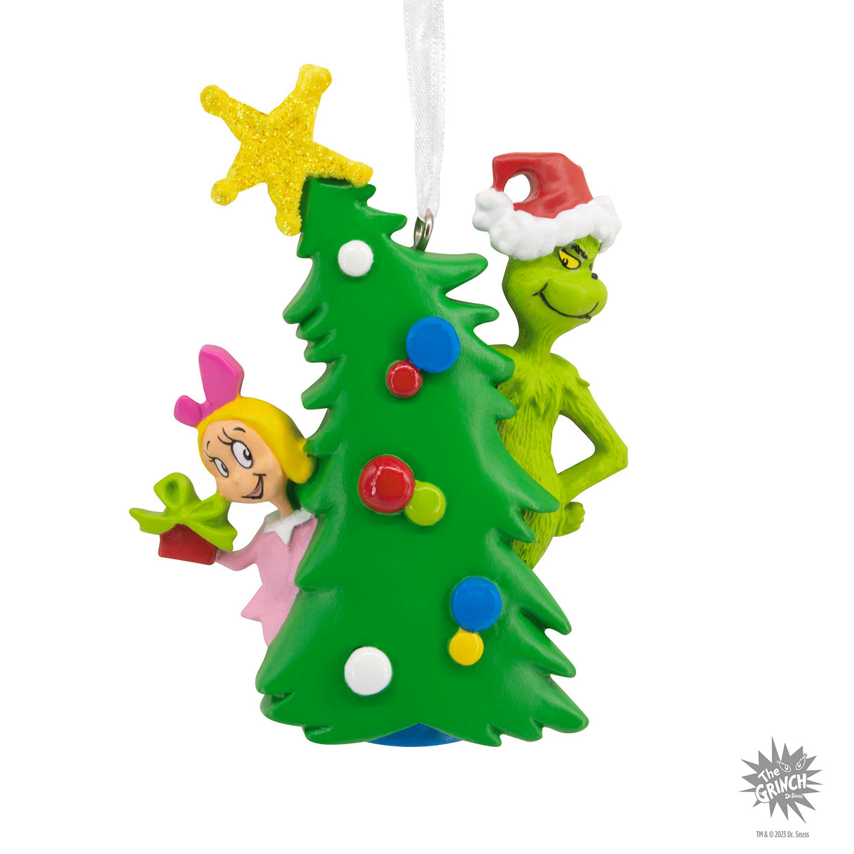 Hallmark Dr. Seuss's How the Grinch Stole Christmas! Grinch With Cindy Lou Who Christmas Ornament Hallmark