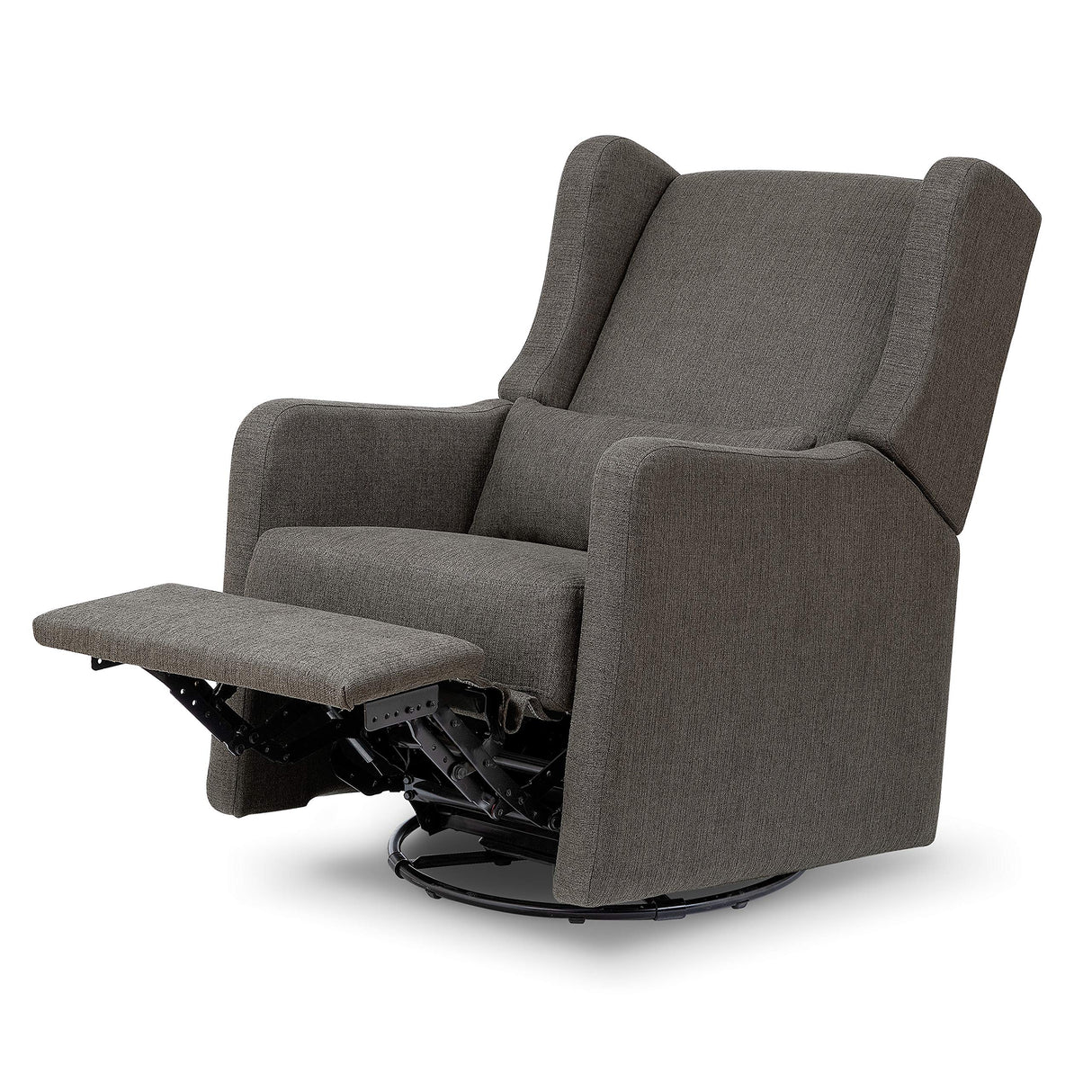 DaVinci Carter’s Arlo Glider Recliner Nursery Chair - Water & Stain Resistant Glider Rocking Chair for Nursery - GREENGUARD Gold, FSC & Certi-PUR US Certified - Cozy Swivel Rocker Recliner - Charcoal DaVinci