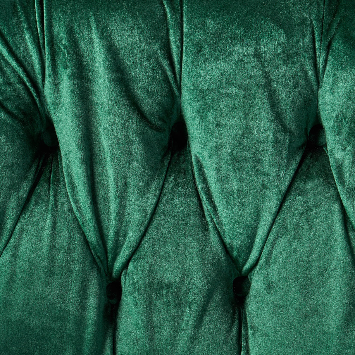 GDFStudio Melaina Tufted Chesterfield Velvet Loveseat with Scrolled Arms, Emerald and Dark Brown. GDFStudio