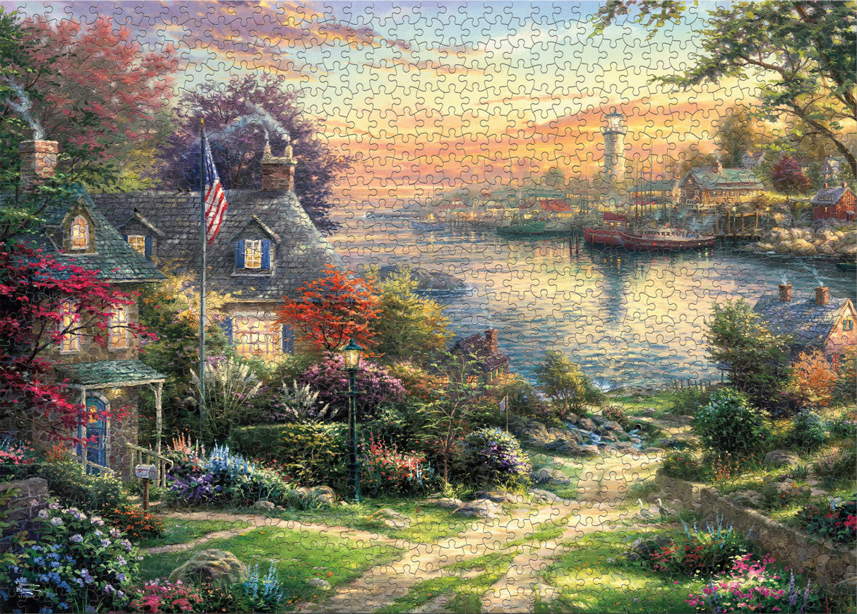 Ceaco - 8 in 1 Multipack - Thomas Kinkade - (2) Round 300 Piece, (4) 550 Piece, (1) 750 Piece (1) 1000 Piece Jigsaw Puzzles Ceaco