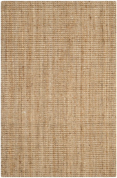 SAFAVIEH Area Rug 4x6 - Natural Fiber Collection - Natural Brown, Handmade Jute, Farmhouse Style, Chunky Textured Thick Pile (NF747A)