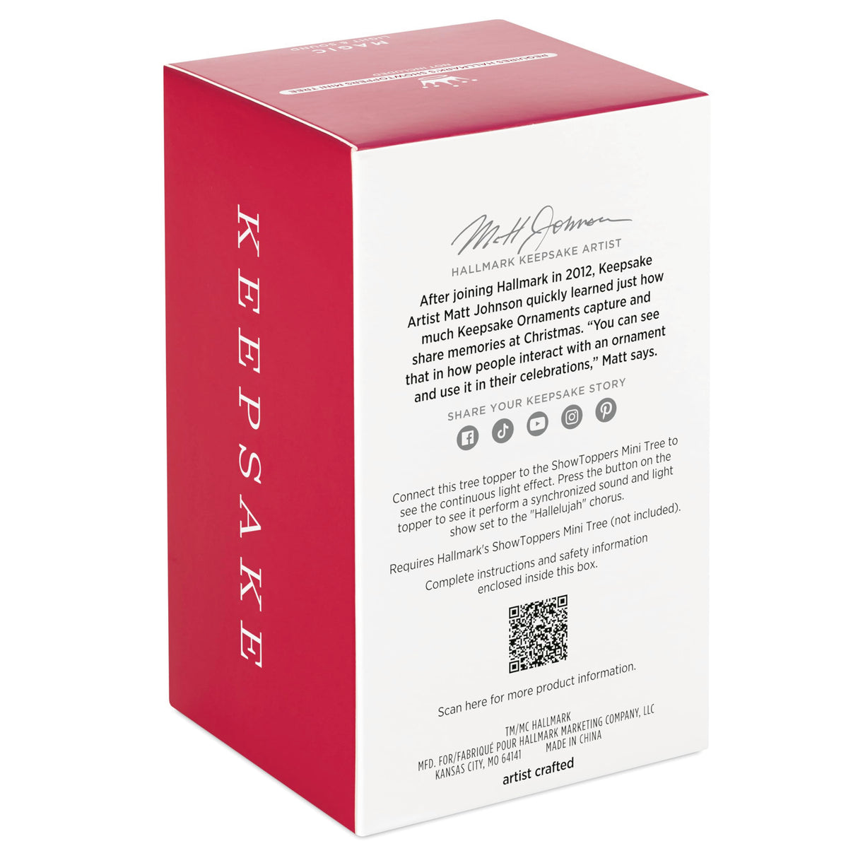 Hallmark Keepsake 2.51" Mini Christmas Tree Topper, National Lampoon's Christmas Vacation ShowToppers Musical With Light, Christmas Movie Gifts Hallmark Keepsake