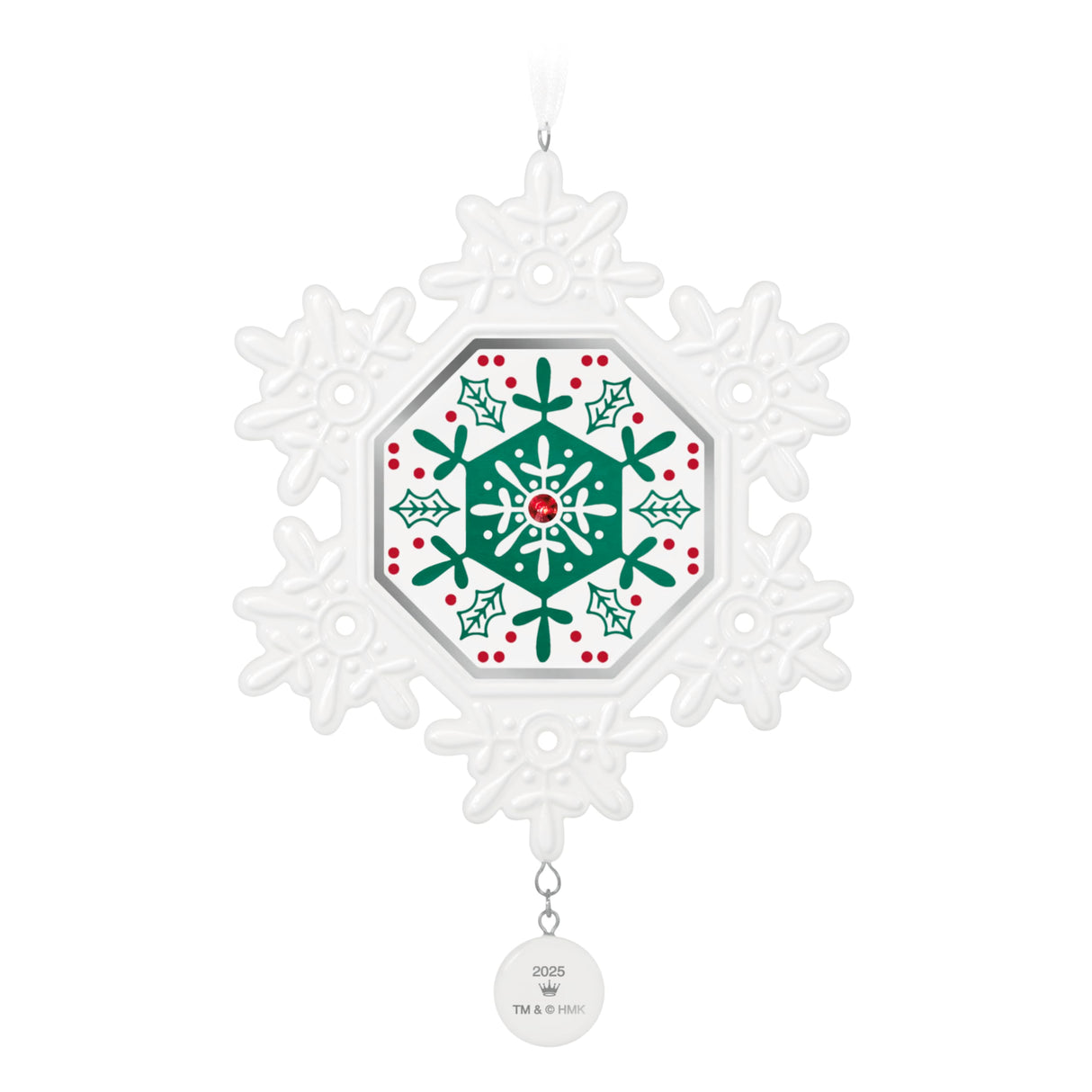 Hallmark Keepsake Christmas Ornament 2025, Snowflake 2025, Porcelain, Snowflake Gifts Hallmark Keepsake