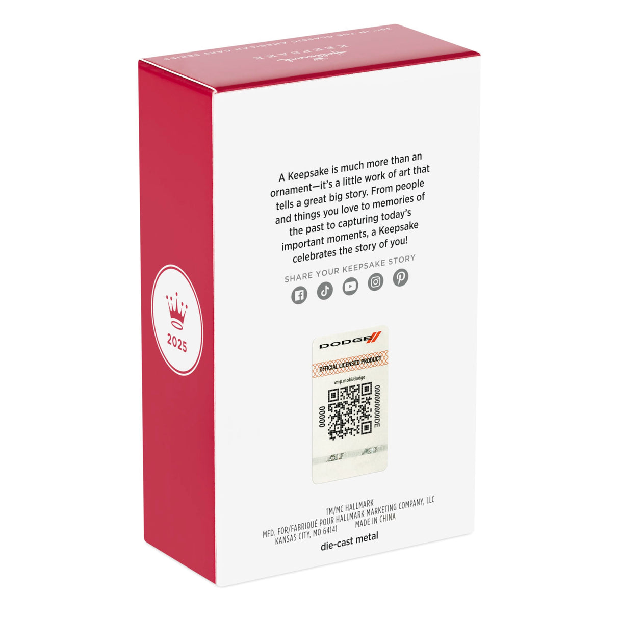 Hallmark Keepsake Christmas Ornament 2025, Classic American Cars 1969 Dodge Super Bee Six Pack 2025, Metal, Gifts for Car Collectors Hallmark Keepsake