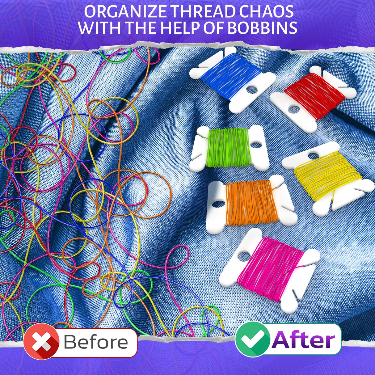 360 Pcs Embroidery Floss Bobbins - Lightweight, Durable Plastic Embroidery Floss Organizer with Hanging Holes, Thread Slits - Optimal Size, Reusable Design for Neat and Easy Storage and Organization The Little Green Change