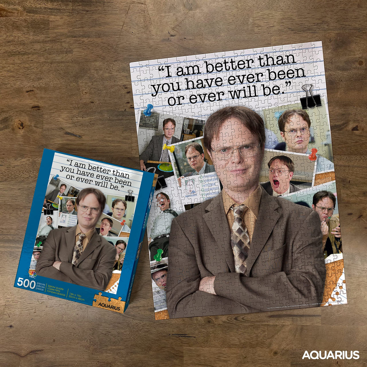 AQUARIUS The Office Dwight Schrute Puzzle (500 Piece Jigsaw Puzzle) - Officially Licensed The Office Merchandise & Collectibles - Glare Free - Precision Fit - 14 x 19 Inches AQUARIUS