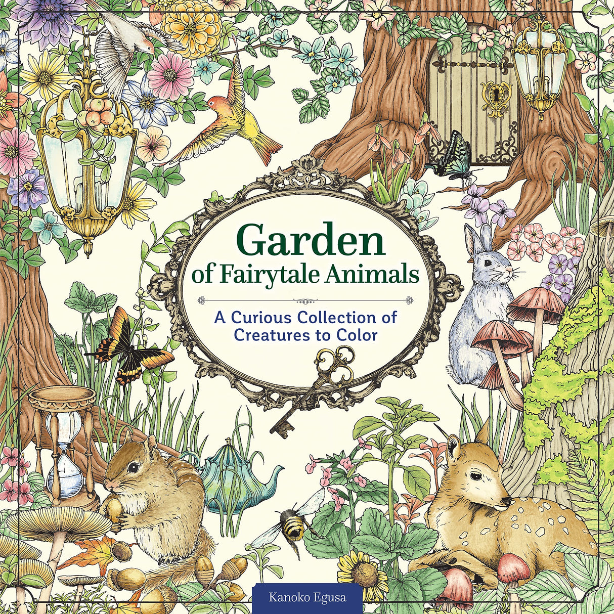Garden of Fairytale Animals: A Curious Collection of Creatures to Color (Design Originals) Adult Coloring Book with 66 Line Art Designs of a Magical Garden and Whimsical Animals in a Charming Setting Design Originals