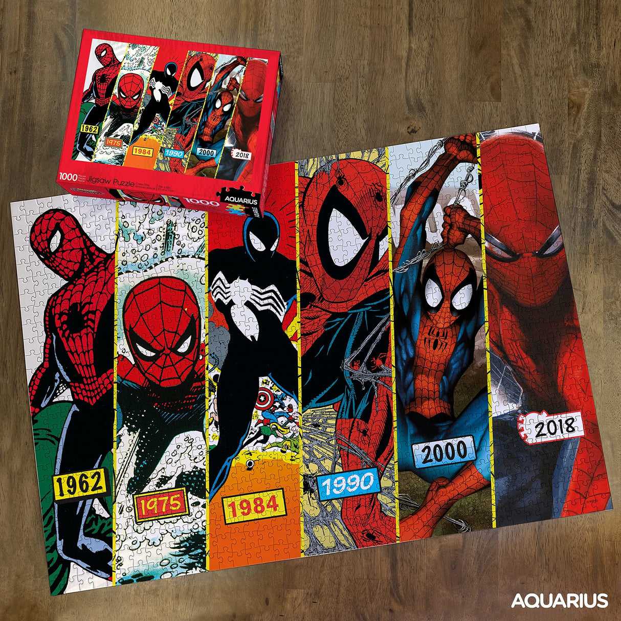 AQUARIUS Marvel Spider-Man Puzzle (1000 Piece Jigsaw Puzzle) - Glare Free - Precision Fit - Officially Licensed Marvel Merchandise & Collectibles - 20 x 28 Inches AQUARIUS
