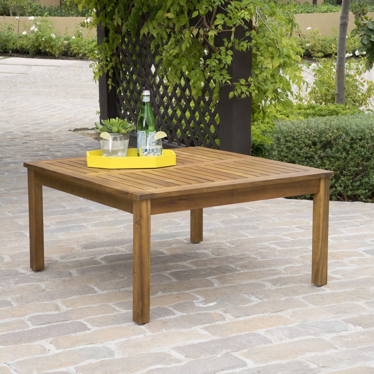 Christopher Knight Home Perla Outdoor Acacia Wood Coffee Table, Teak Finish ,Brown Christopher Knight Home