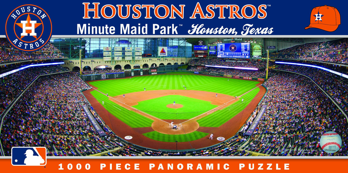 MasterPieces MLB Houston Astros Stadium Panoramic Jigsaw Puzzle, Minute Maid Park, 1000 Pieces Masterpieces