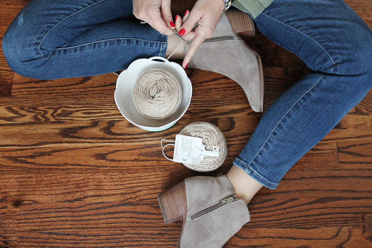 Yarn Bowl by Yarn Valet - Portable, Unbreakable with Soft Rubberized Non-Slip Base Yarn Valet
