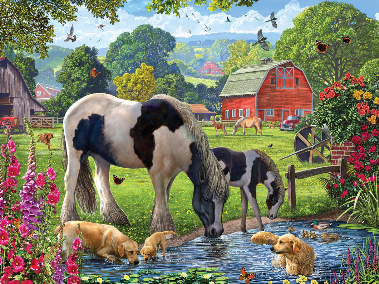 Ceaco - Horses and Hounds - 300 Oversized Piece Jigsaw Puzzle Ceaco