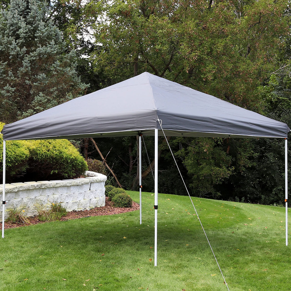 Sunnydaze 12x12 Canopy Replacement Top - Replacement Canopy Cover Only - Heavy-Duty PU-Coated 150D Oxford Fabric - Gray Sunnydaze