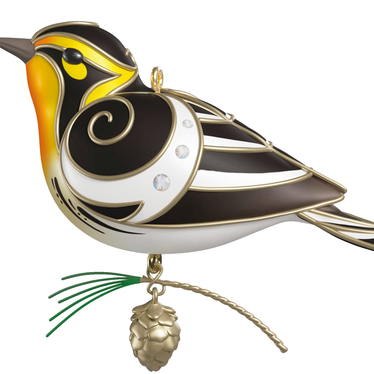 Hallmark Keepsake Christmas Ornament 2025, The Beauty of Birds Blackburnian Warbler, Gifts for Nature Lovers Hallmark Keepsake