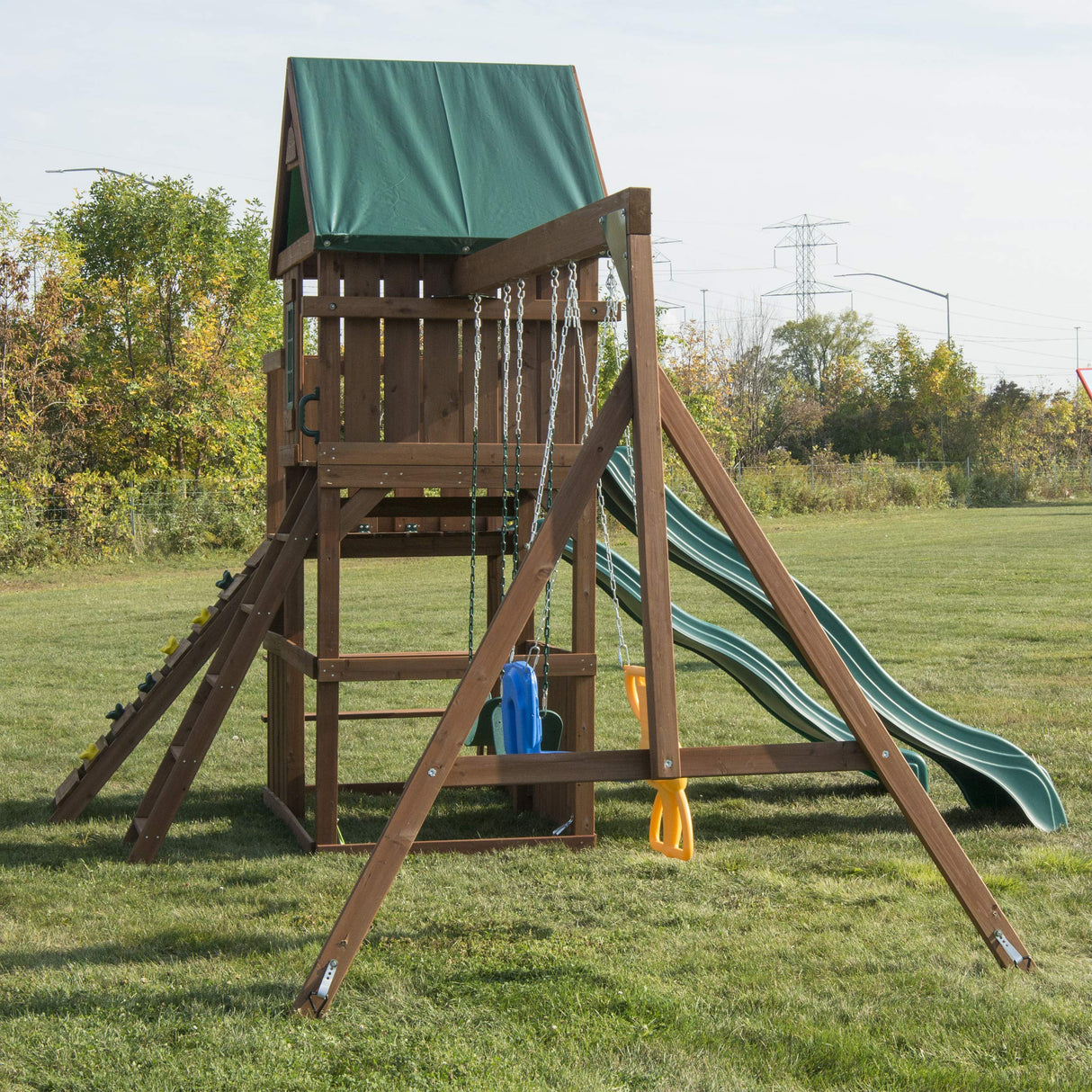 Swing-N-Slide WS 8350 Willows Peak Deluxe Swing Set, Wood Swing-N-Slide