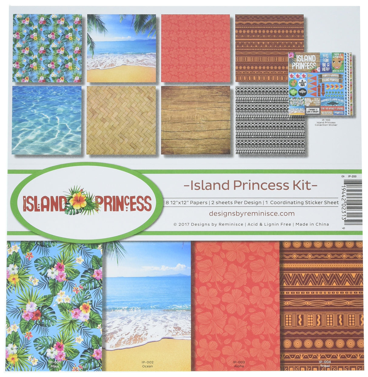 Reminisce (REMBC) Island Princess Scrapbook Collection Kit, Multicolor, 12-x-12-Inch Reminisce