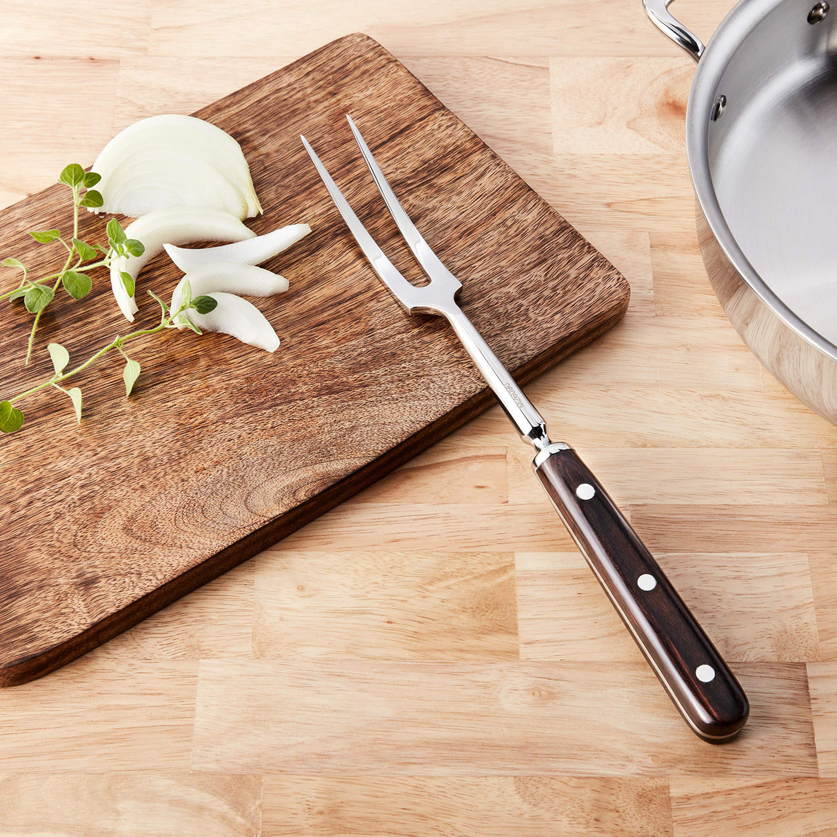 Mercer Culinary Praxis Forged Fork with Wood Handle, 12-1/4 Inch, Wood Mercer Culinary