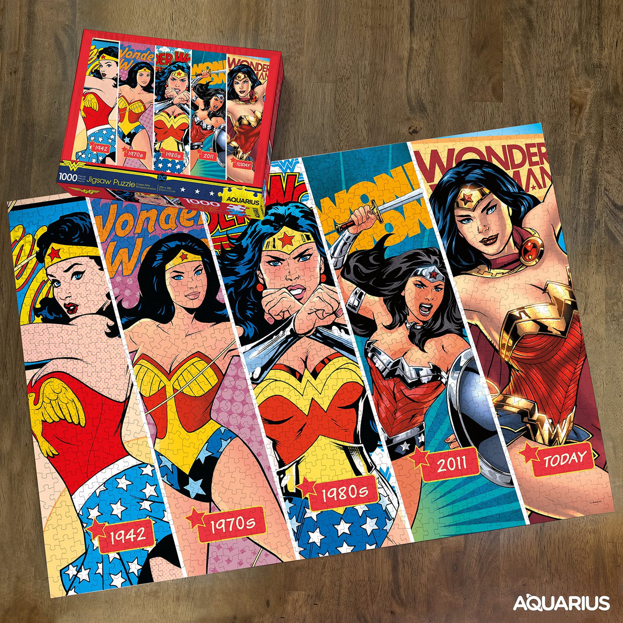 AQUARIUS DC Wonder Woman Puzzle (1000 Piece Jigsaw Puzzle) - Officially Licensed DC Comics Merchandise & Collectibles - Glare Free - Precision Fit - 20 x 28 Inches AQUARIUS