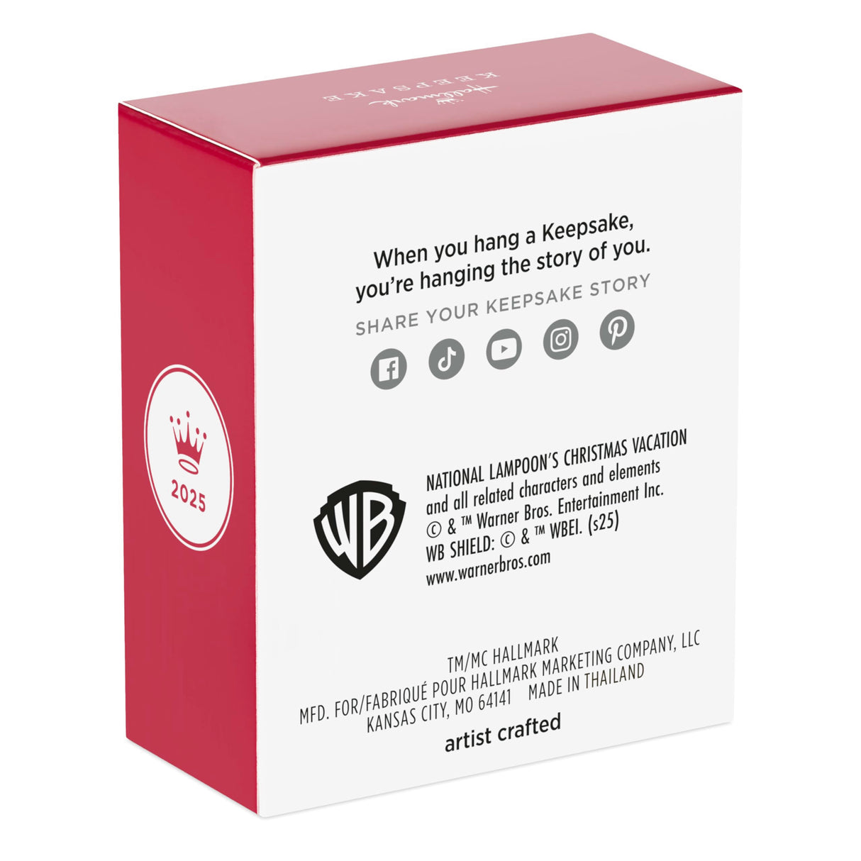 Hallmark Keepsake 1.25" Mini Christmas Ornament 2025, National Lampoon's Christmas Vacation Sledding Clark, Christmas Movie Gifts Hallmark Keepsake