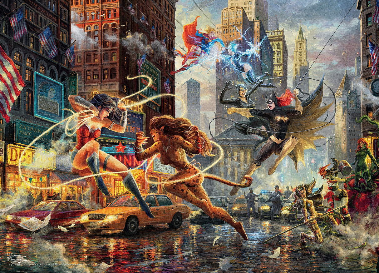 Ceaco - Thomas Kinkade - DC Comics - Women of DC - 1000 Piece Jigsaw Puzzle Ceaco