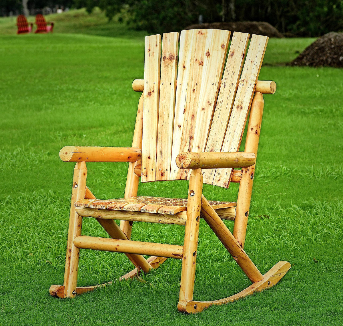 Leigh Country Rocker Chair Single Aspen Log TX 95100 Leigh Country