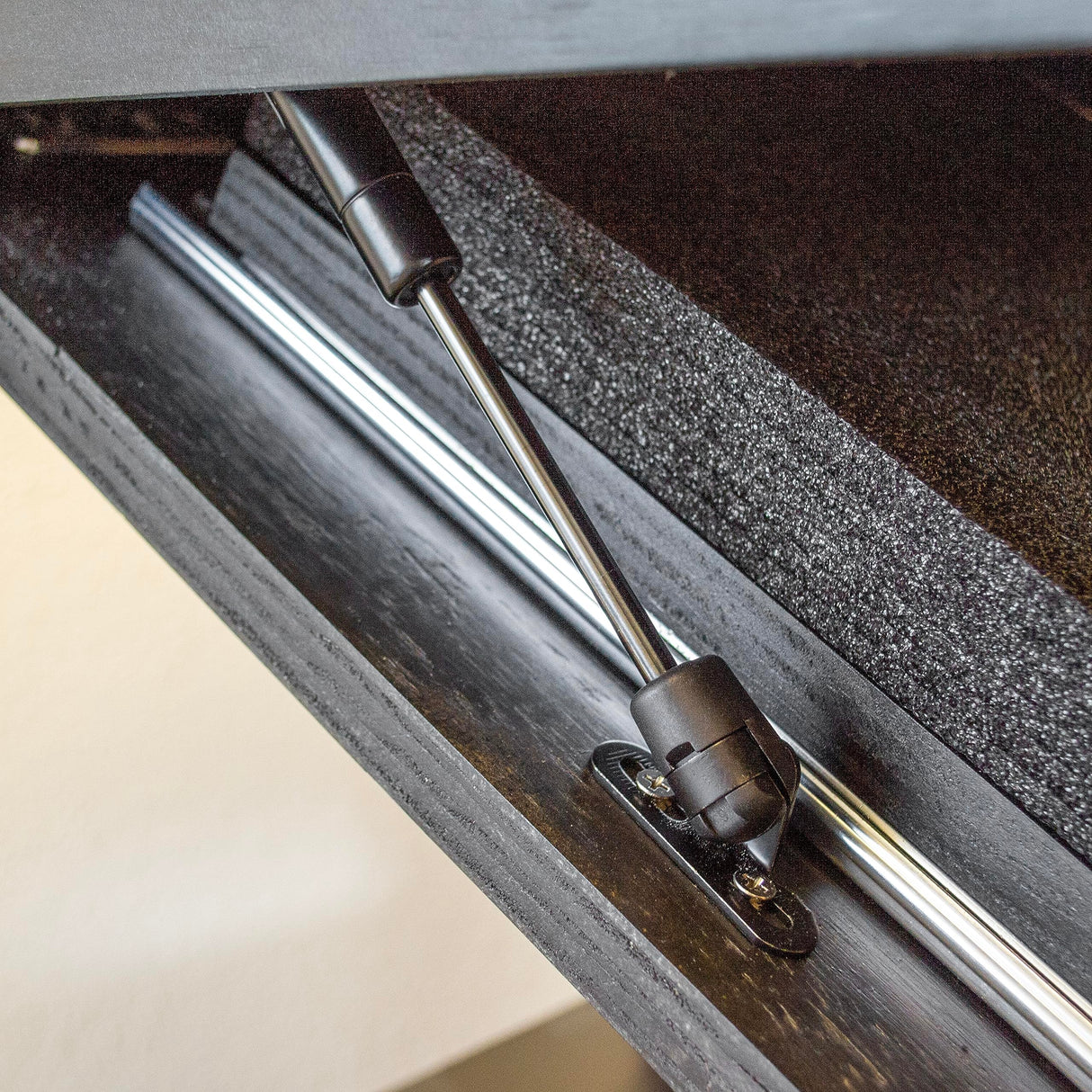 American Furniture Classics Gun Concealment Nightstand End Table, Chic Black with Honey Top American Furniture Classics