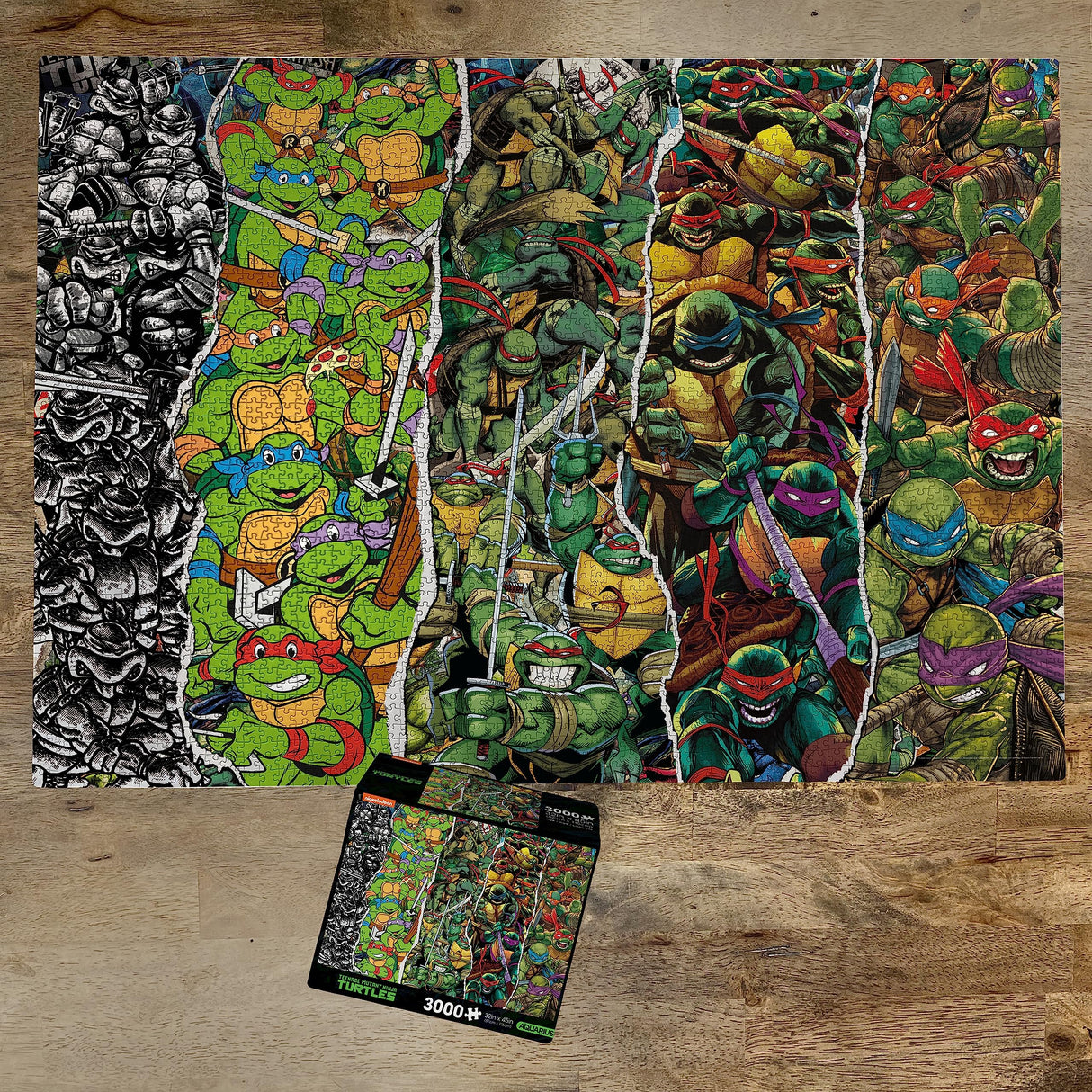 AQUARIUS TMNT Timeline 3000pc Puzzle (3000 Piece Jigsaw Puzzle) - Glare Free - Precision Fit - Officially Licensed Teenage Mutant Ninja Turtles Merchandise & Collectibles - 42x35 Inches AQUARIUS