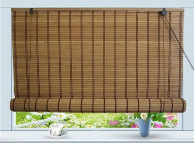 "Bamboo Roll Up Window Blind Sun Shade W30"" x H72"""