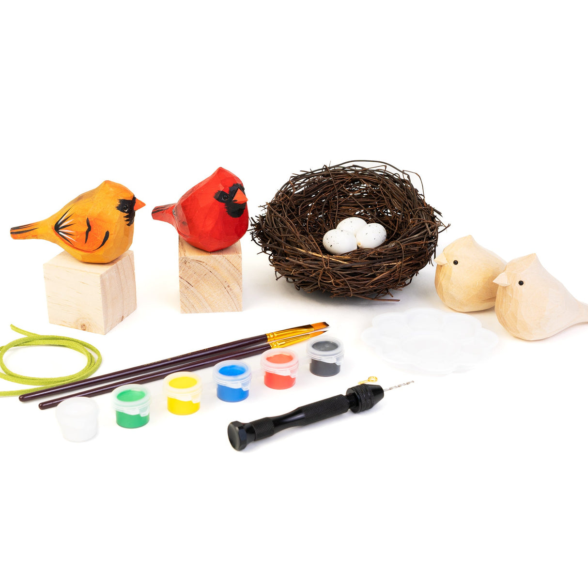 Hand-Carved Cardinal Bird DIY Painting Kit β Nature-Inspired Decor & Gifts