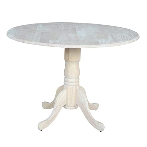 "International Concepts 42-Inch Dual Drop Leaf Table, Unfinished IC International Concepts