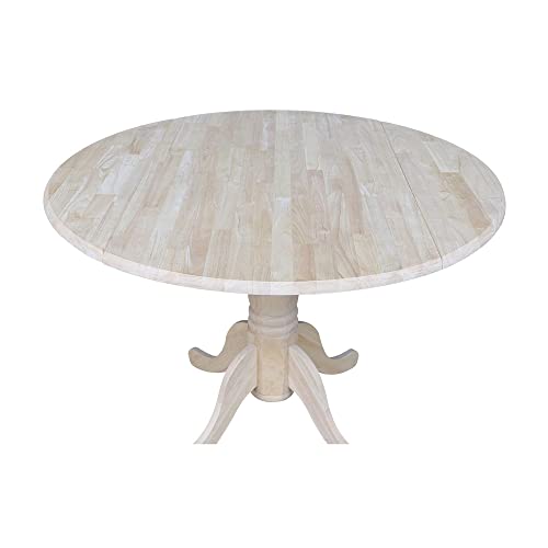 "International Concepts 42-Inch Dual Drop Leaf Table, Unfinished IC International Concepts