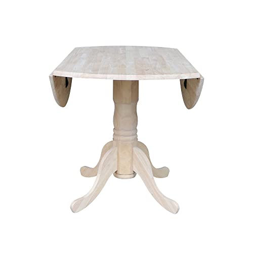 "International Concepts 42-Inch Dual Drop Leaf Table, Unfinished IC International Concepts