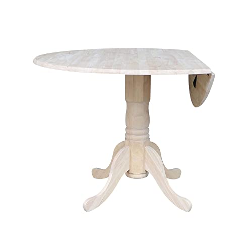 "International Concepts 42-Inch Dual Drop Leaf Table, Unfinished IC International Concepts