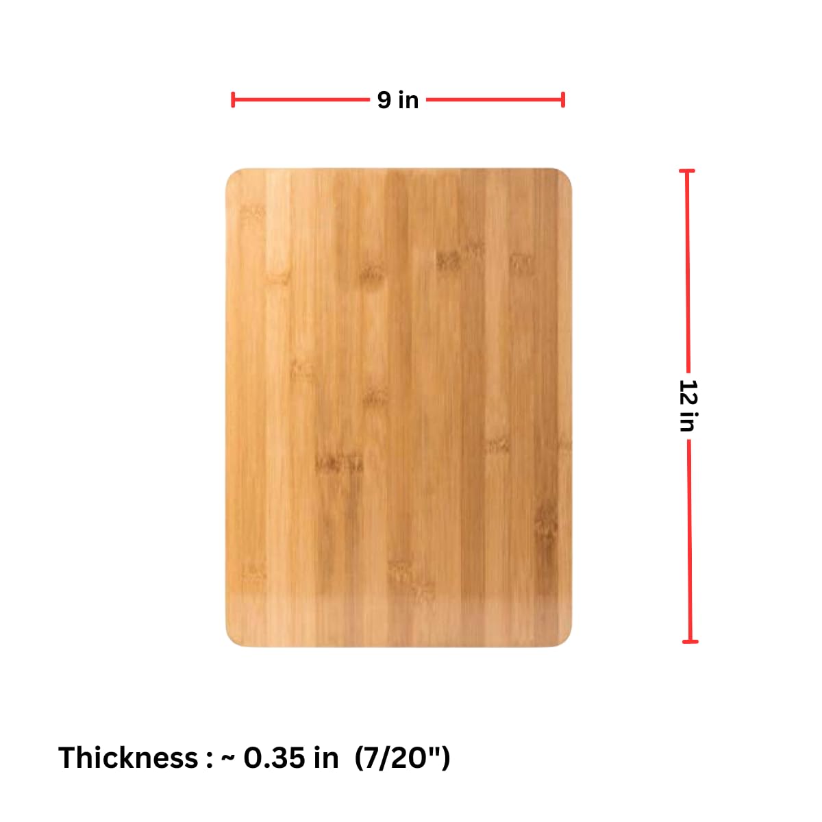 (Set of 12) 12"X9" Bulk Plain Bamboo Serving Tray, Cutting Chopping Board for Customized, Personalized Engraving Purpose, Wholesale Premium Bamboo Charcuterie Board (Without Handle) Invisioncorp