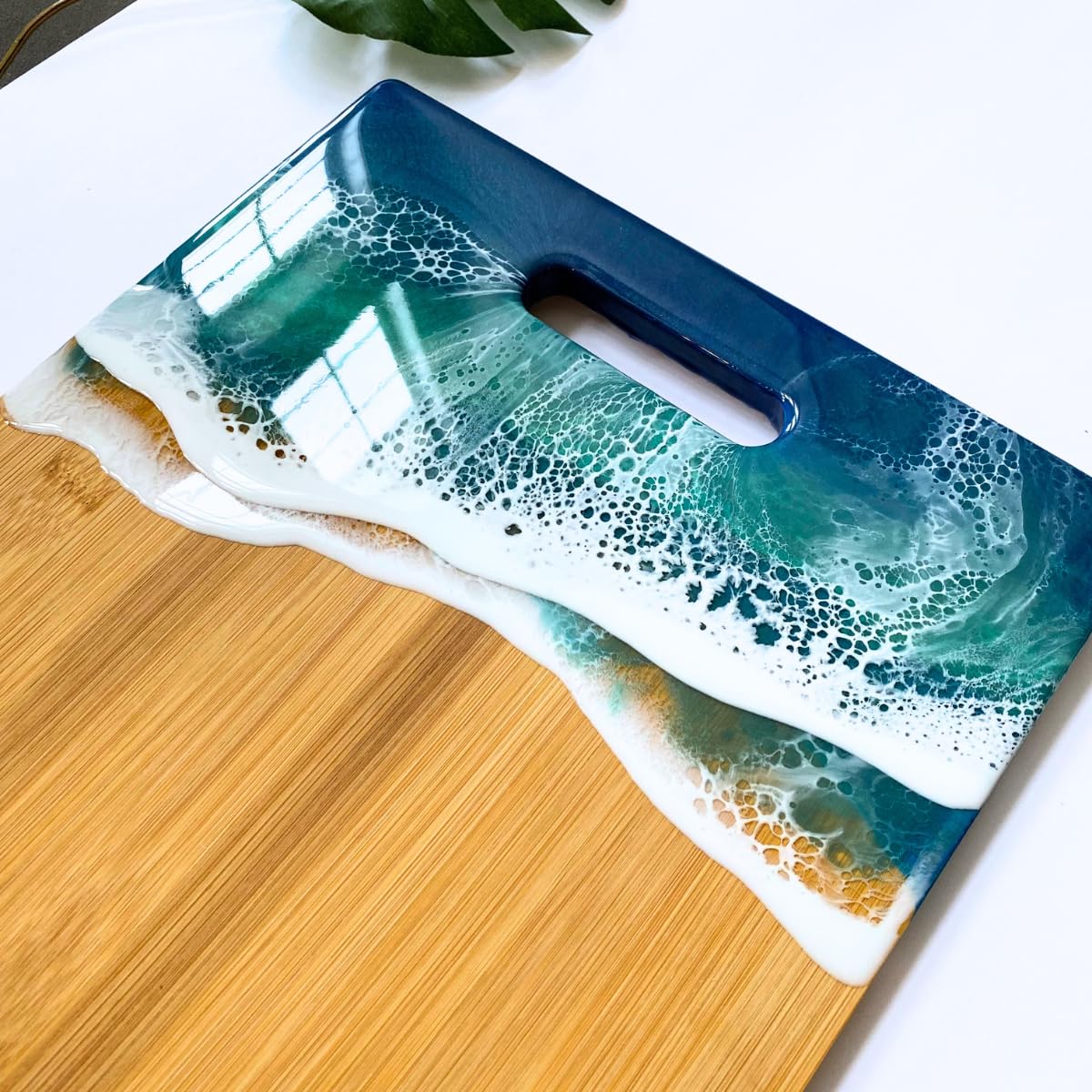 (Set of 12) 15"X11" Bulk Wholesale Plain Bamboo Charcuterie, Serving Tray, Chopping, Cutting Board for Customized, Personalized Engraving Gift Purpose (With Handle) Invisioncorp