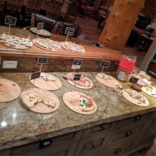 (Set of 6) 15" Round Bulk Plain Bamboo Cheese, Pizza Cutting Serving Board for Customized, Personalized Engraving Purpose, Wholesale Premium Bamboo Board Invisioncorp
