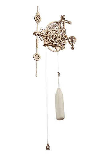 *UGEARS Aero Clock 3D Wooden 300+ pcs Puzzles for Adults Idea 3D Puzzle Clock to Build DIY Wooden Puzzle Mechanical Clock Kit - Wall Clock with UGEARS