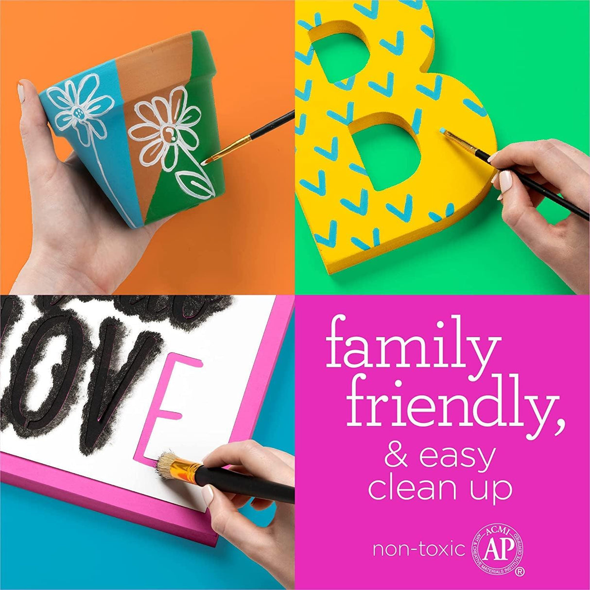 Acrylic Paint Set, 2 Fl Oz (Pack of 18), Assorted Matte Colors, 18 Count WoodArtSupply