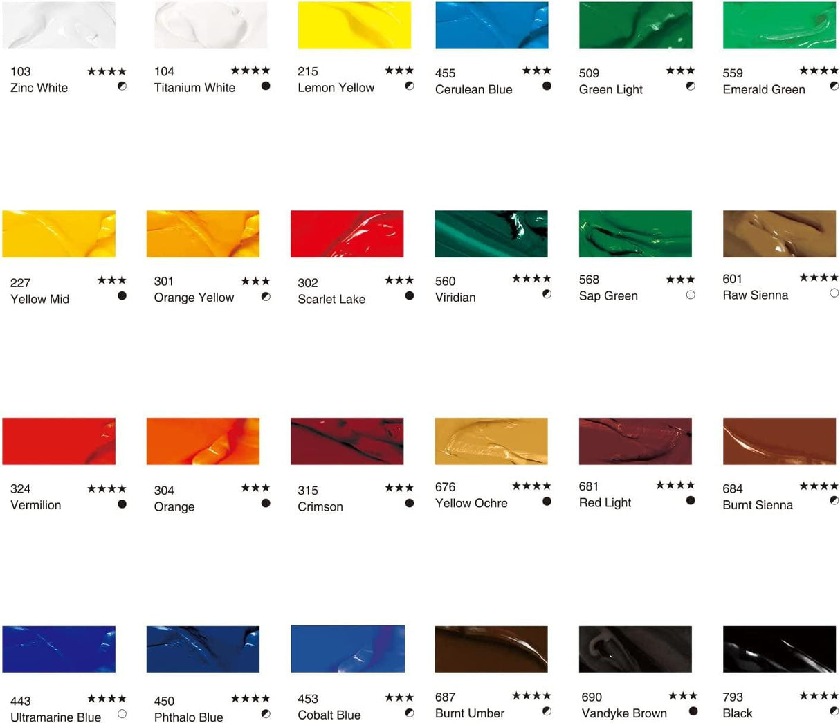 Acrylic Paint Set 24 Color X 12Ml / 0.4 Fl Oz Tubes Non-Toxic Art Paints for Canvas, Wood, Glass, Ceramic WoodArtSupply