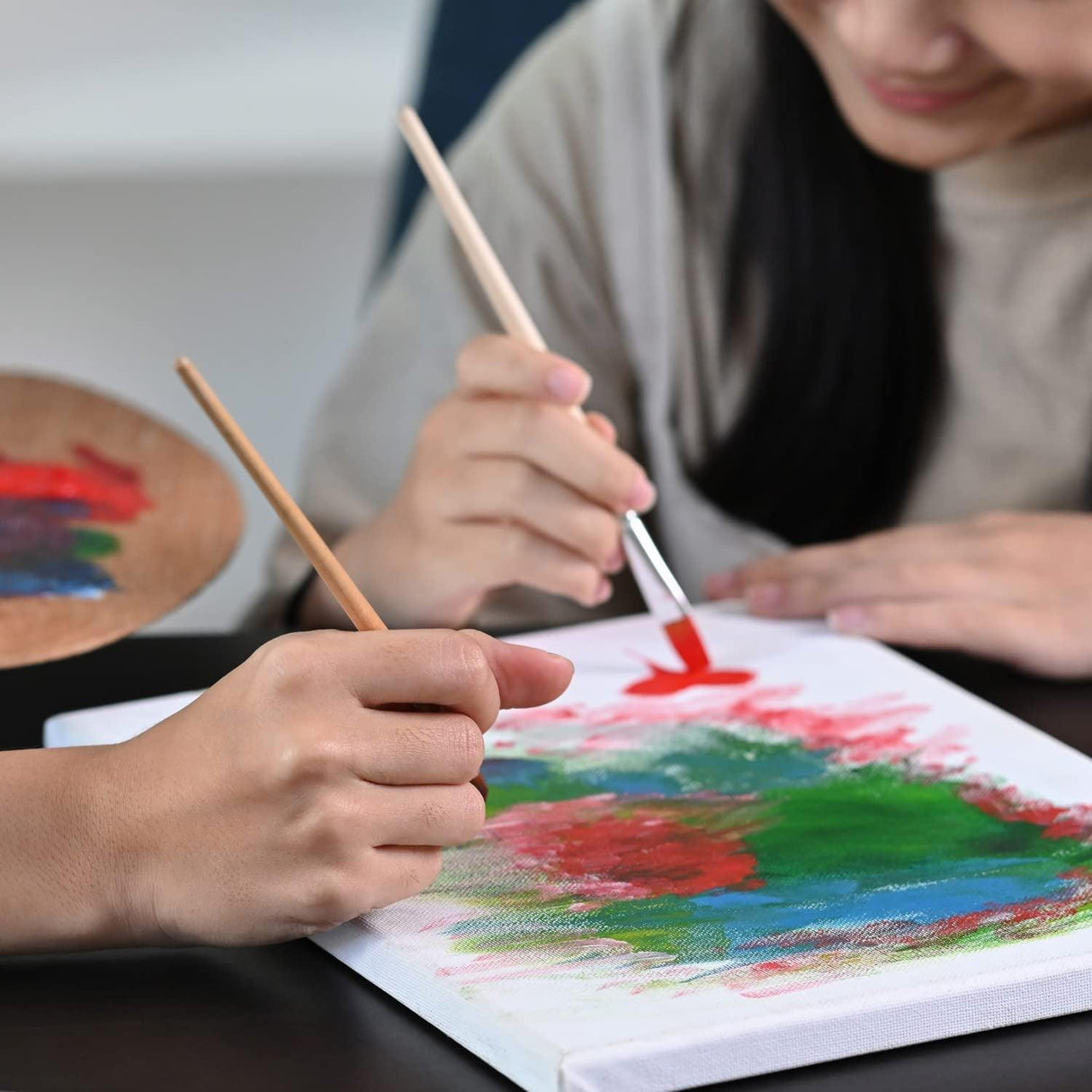 Acrylic Paint Set 24 Color X 12Ml / 0.4 Fl Oz Tubes Non-Toxic Art Paints for Canvas, Wood, Glass, Ceramic WoodArtSupply