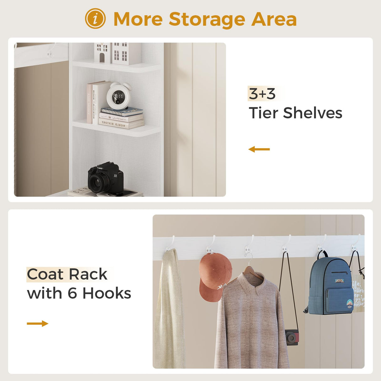 ADORNEVE Full Size Loft Bed with Desk and 8 Storage Drawers, Metal Loft Bed Full with LED Lights & Charging Sation, Heavy Duty LED Loft Beds with 6 Storage Shelves, Space-Saving, Noise Free,White ADORNEVE