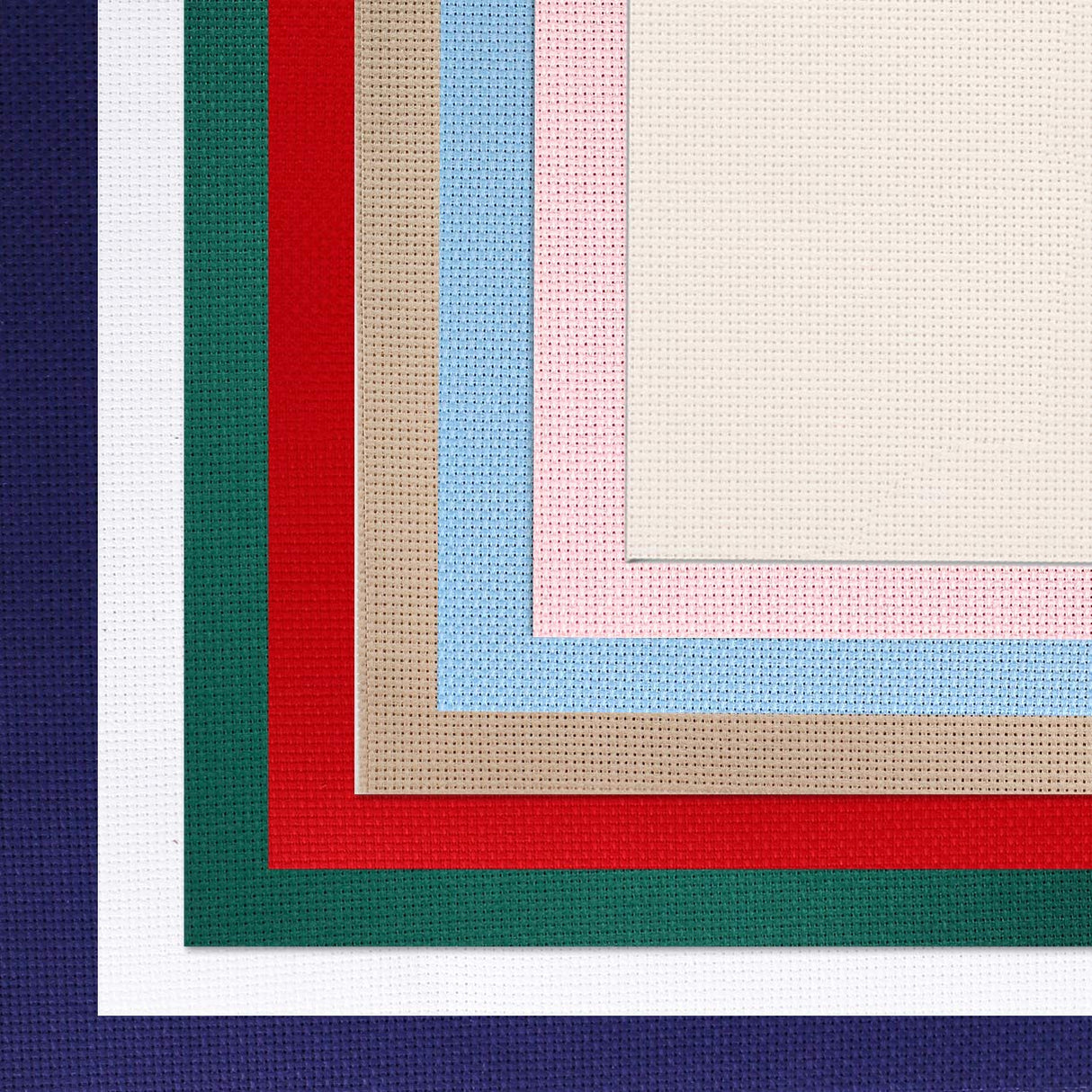 Aida Cloth 14 Count Cross Stitch Fabric 12 by 18 Inch,8 Color Yurdon