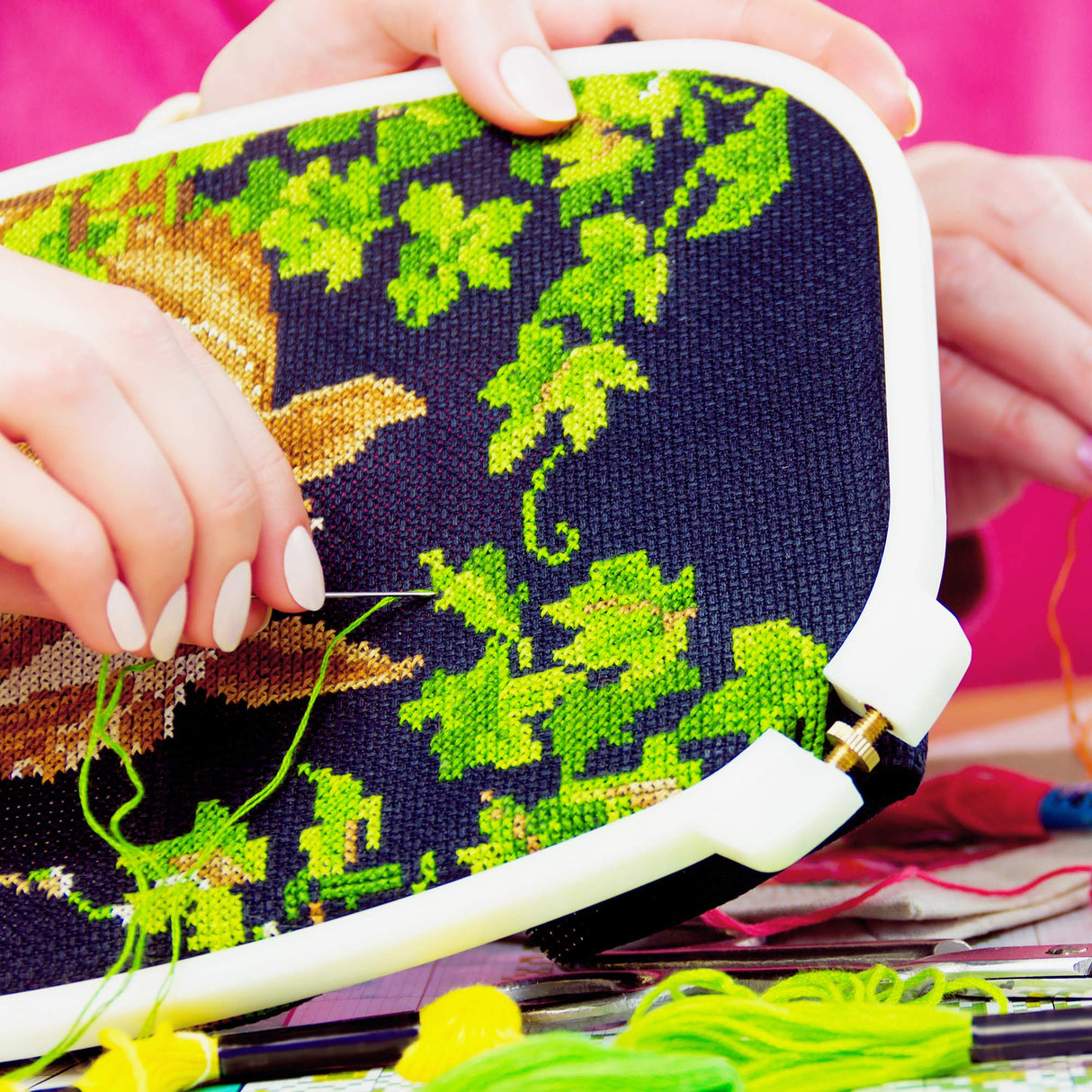 Aida Cloth 14 Count Cross Stitch Fabric 12 by 18 Inch,8 Color Yurdon