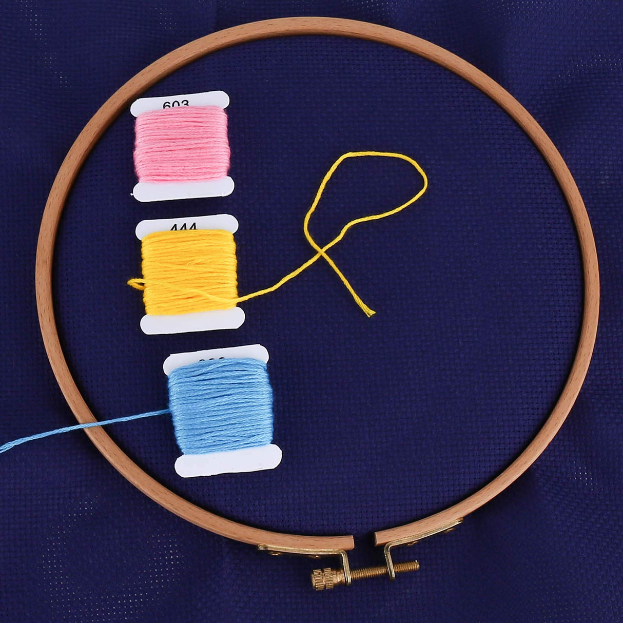 Aida Cloth 14 Count Cross Stitch Fabric,60×39inch (14CT,Navy) Donmon